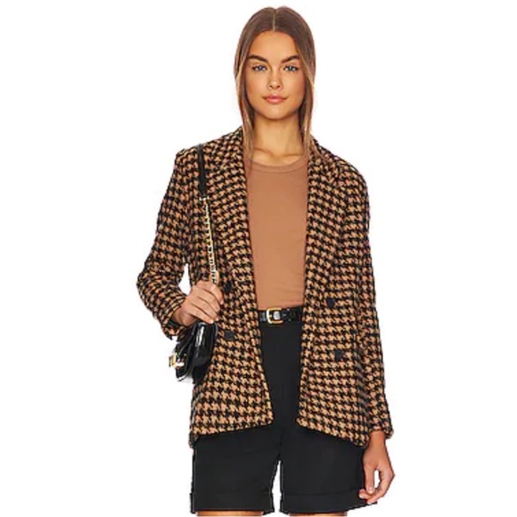 BLANKNYC Houndstooth Book Club Blazer Brown - Picture 2 of 6